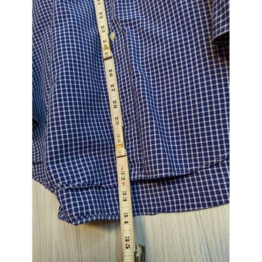 Polo Ralph Lauren Men's Blue White Stripe Yarmouth Cotton Dress Shirt 16.5 x 33 - Picture 5 of 6